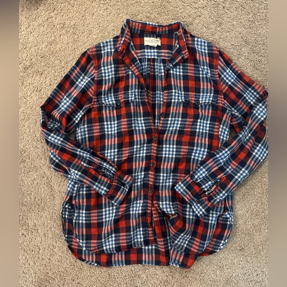 Denim & Supply Ralph Lauren Other - Denim & Supply Ralph Lauren Plaid Button Down Shirt – Red, Navy & Blue, Size L